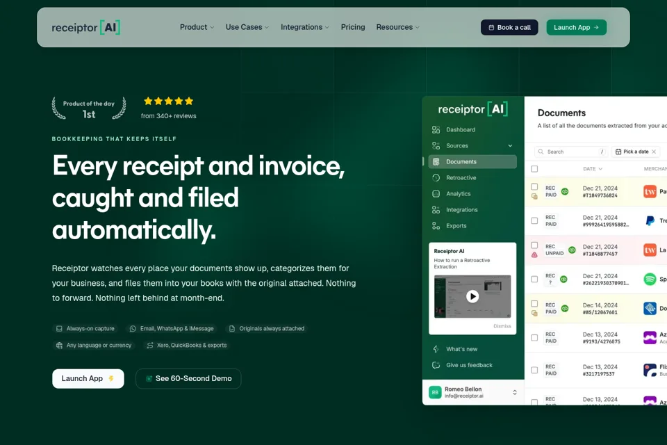 Aperçu de la landing page