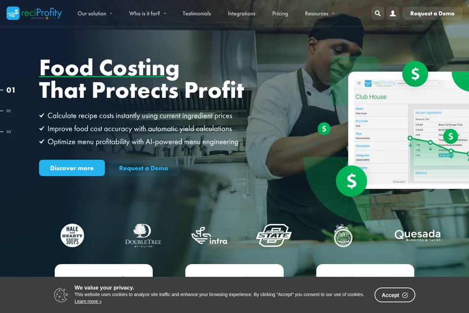 Aperçu de la landing page