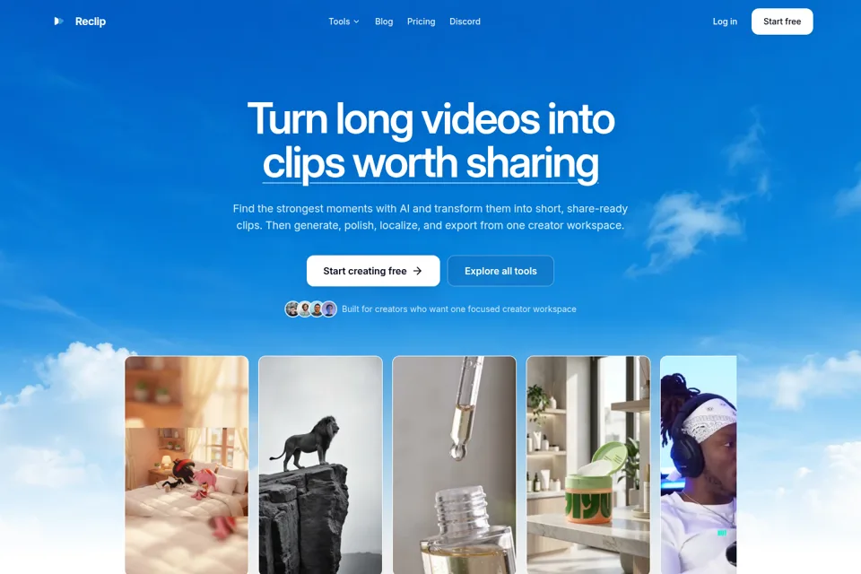 Aperçu de la landing page