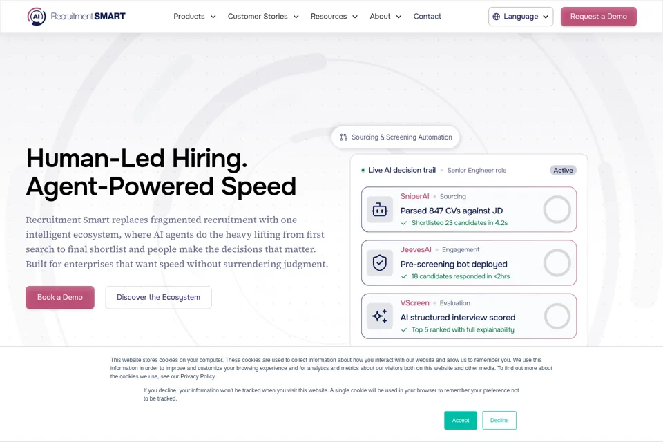 Aperçu de la landing page