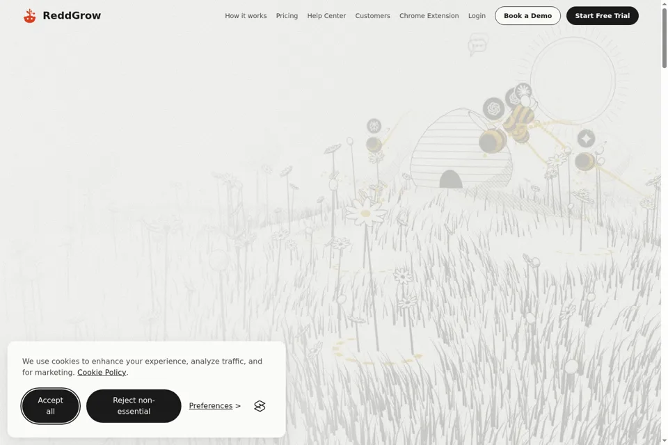 Aperçu de la landing page