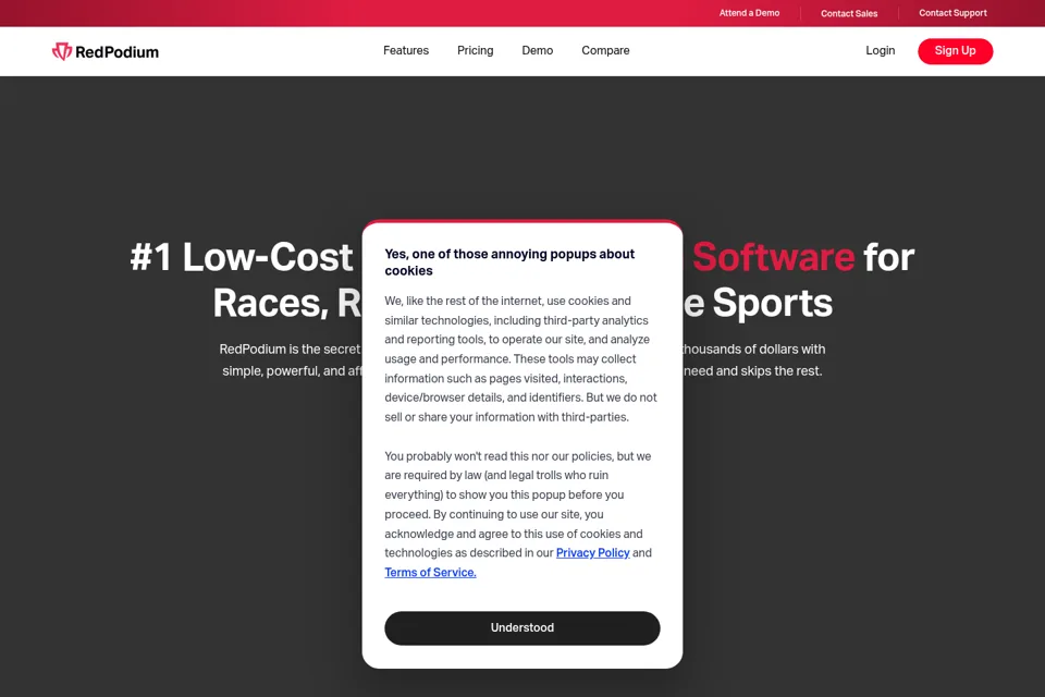 Aperçu de la landing page