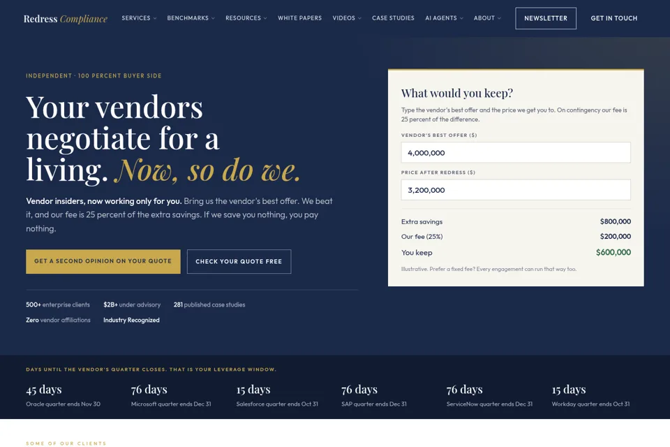 Aperçu de la landing page