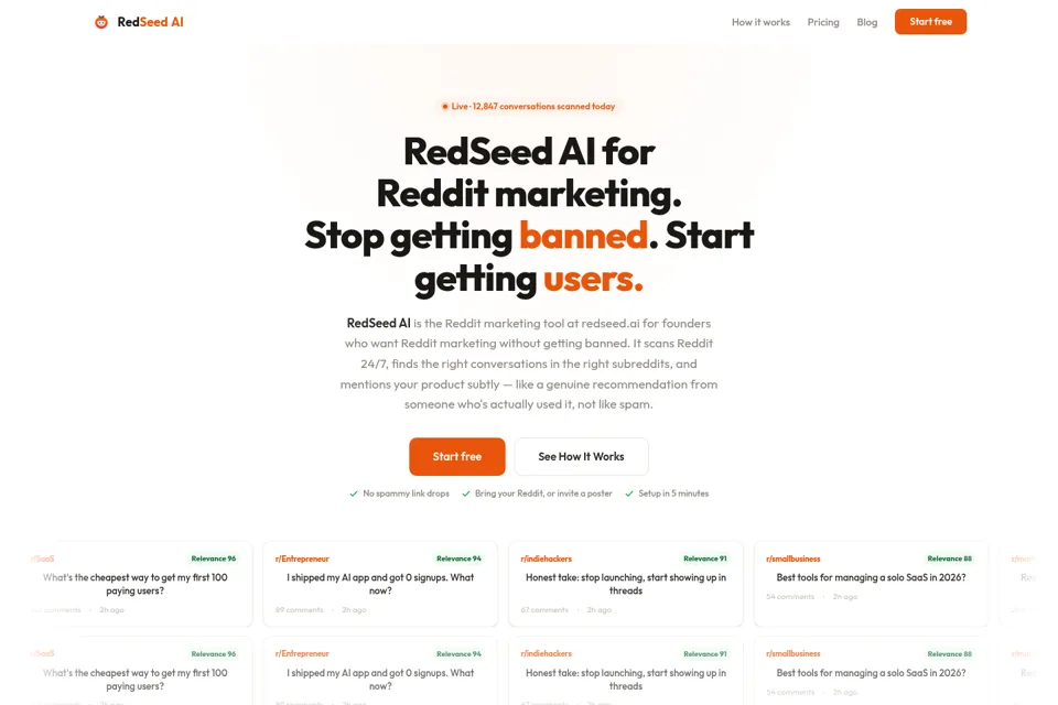 Aperçu de la landing page