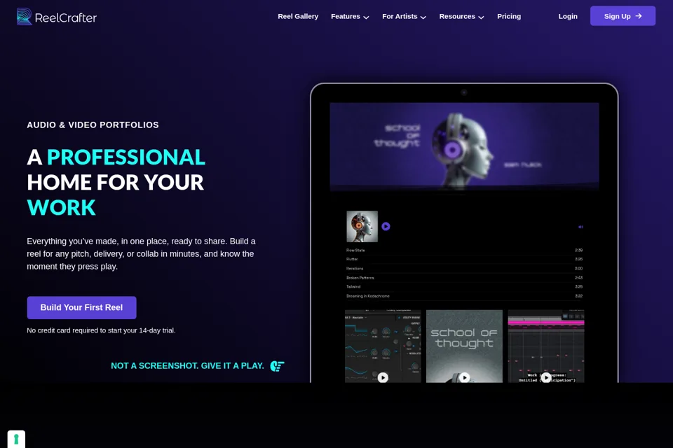 Landing page preview