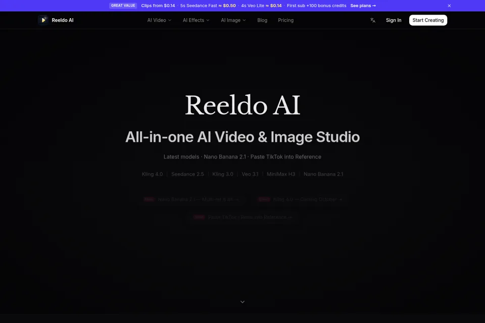 Aperçu de la landing page