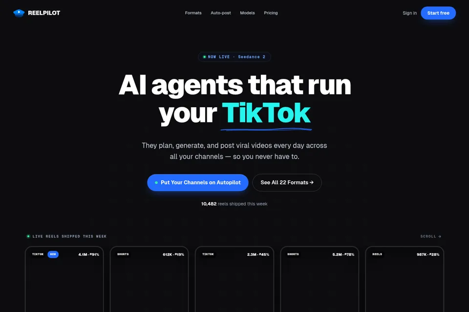 Aperçu de la landing page