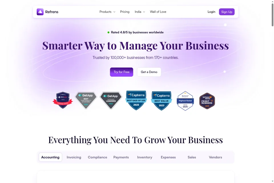 Landing page preview