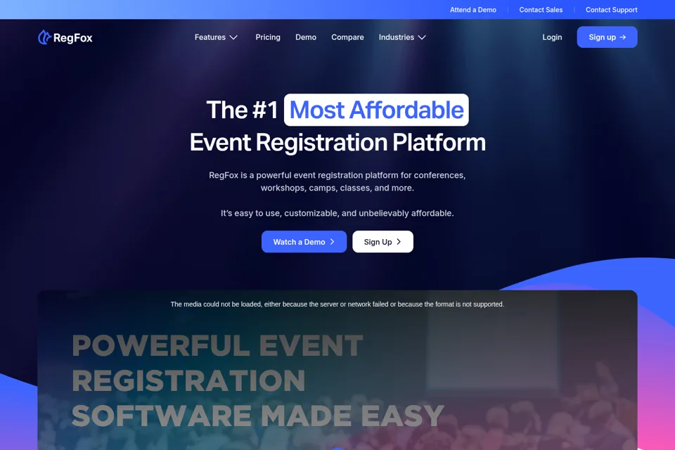 Aperçu de la landing page