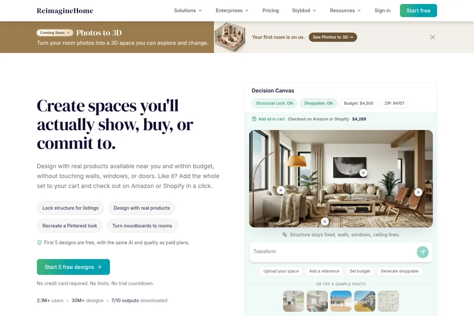 Landing page preview