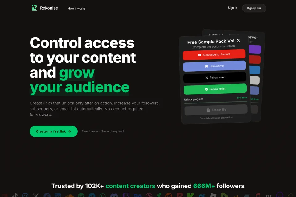 Aperçu de la landing page