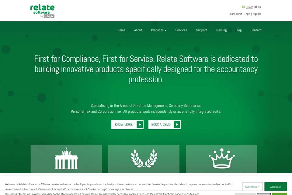 Aperçu de la landing page