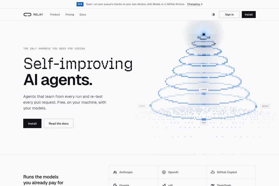 Aperçu de la landing page