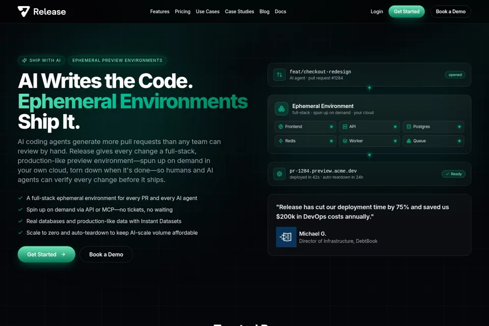 Landing page preview