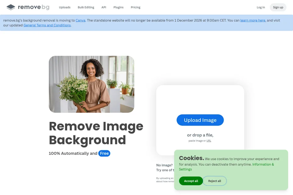 Aperçu de la landing page