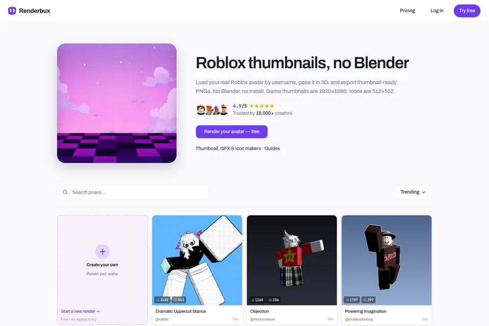 Landing page preview