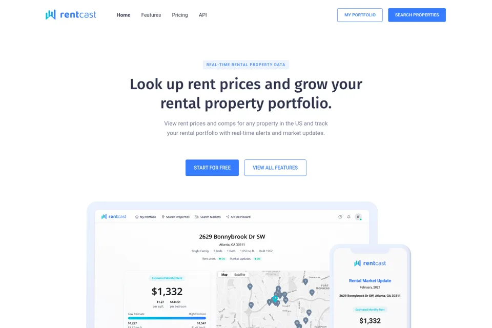 Aperçu de la landing page