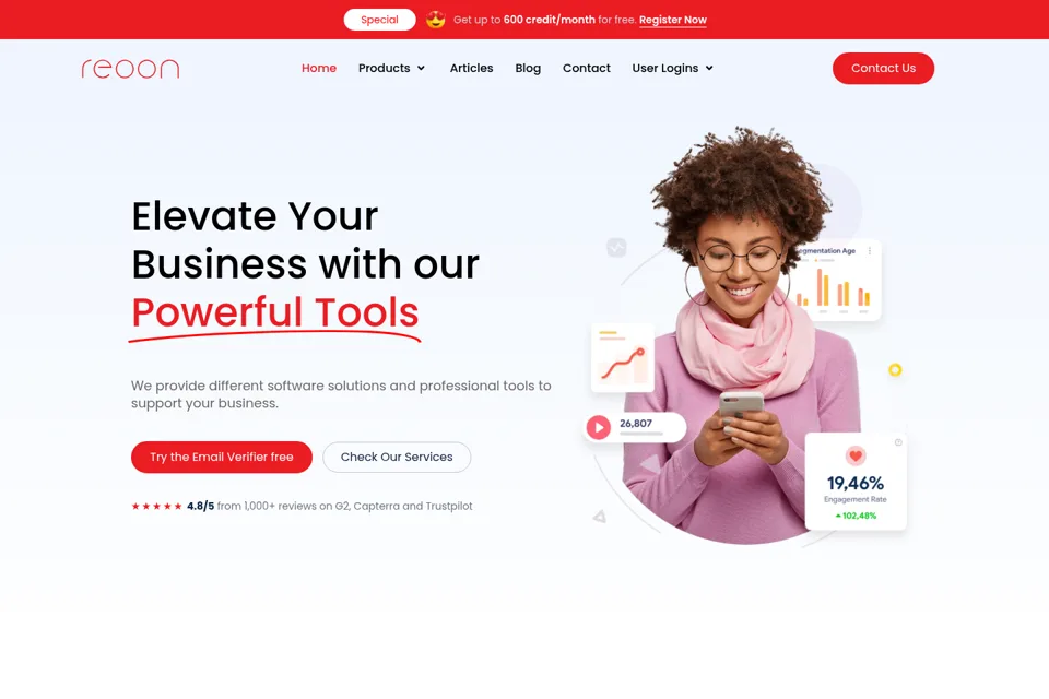 Landing page preview