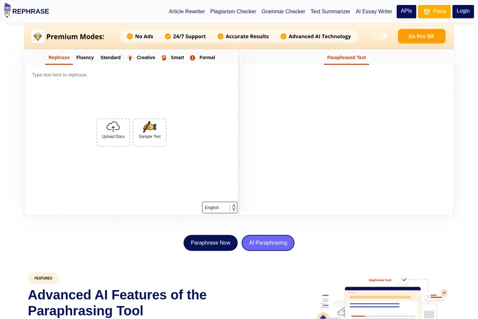Landing page preview