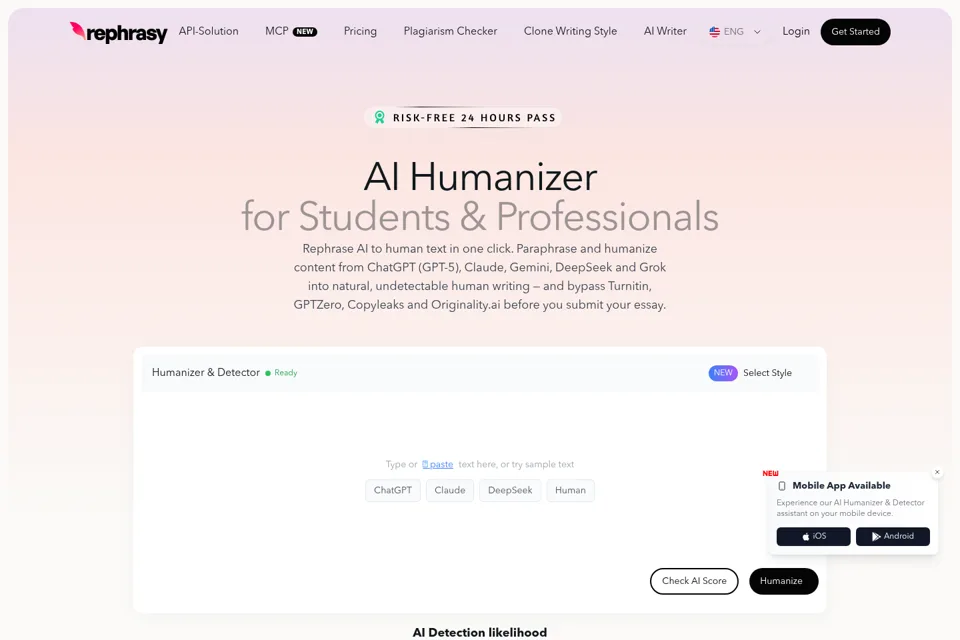 Aperçu de la landing page