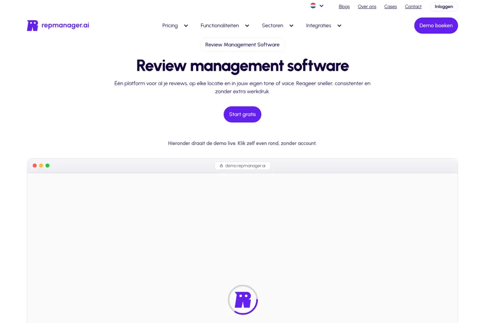 Aperçu de la landing page