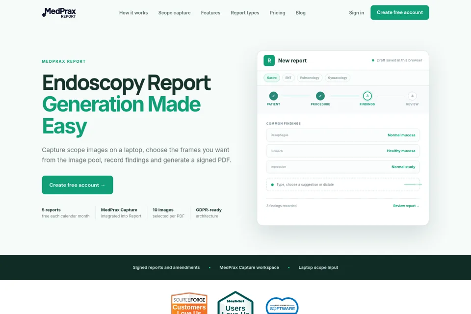 Aperçu de la landing page
