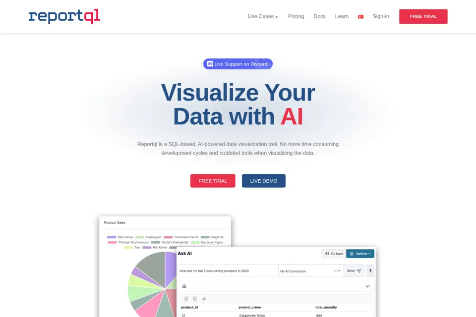 Aperçu de la landing page
