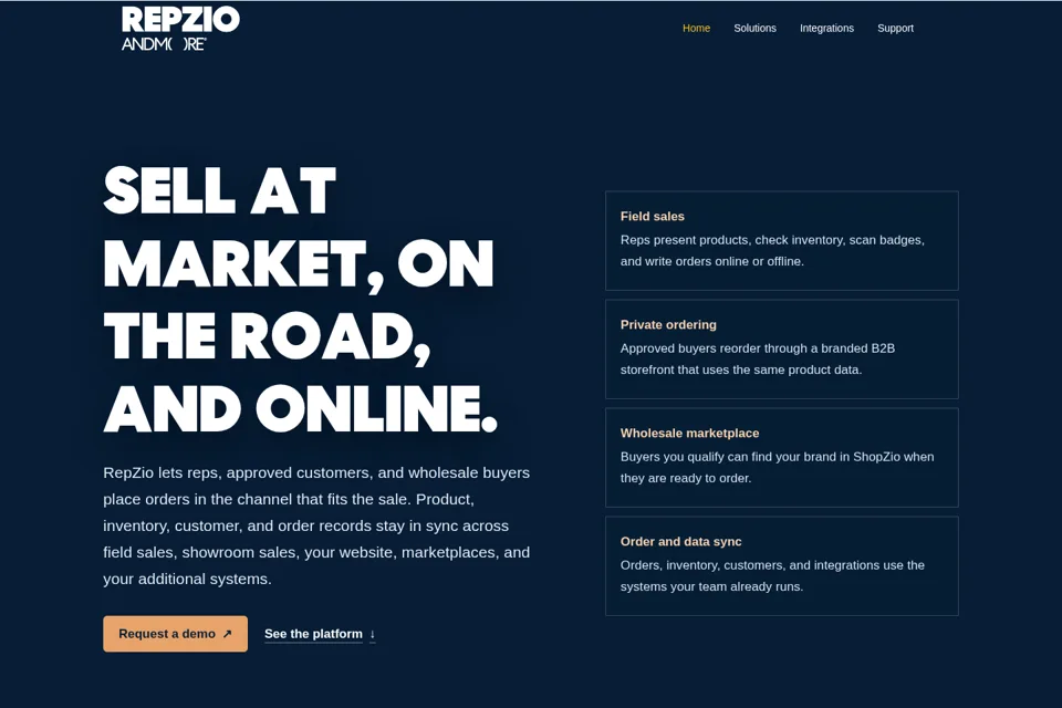 Aperçu de la landing page
