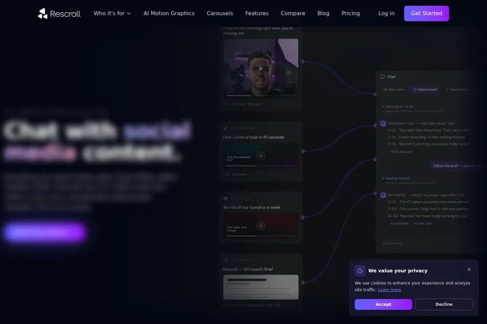 Aperçu de la landing page