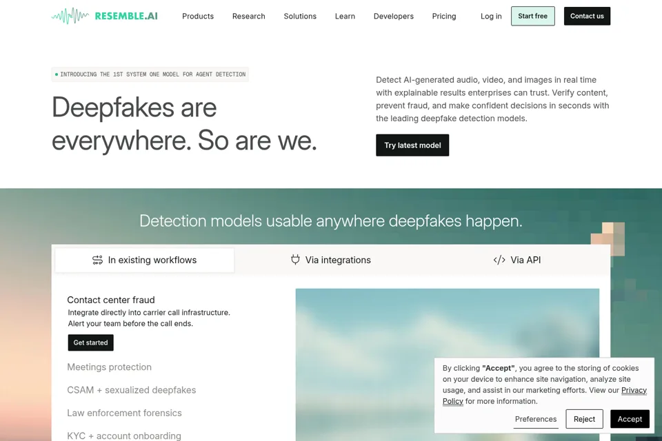 Landing page preview