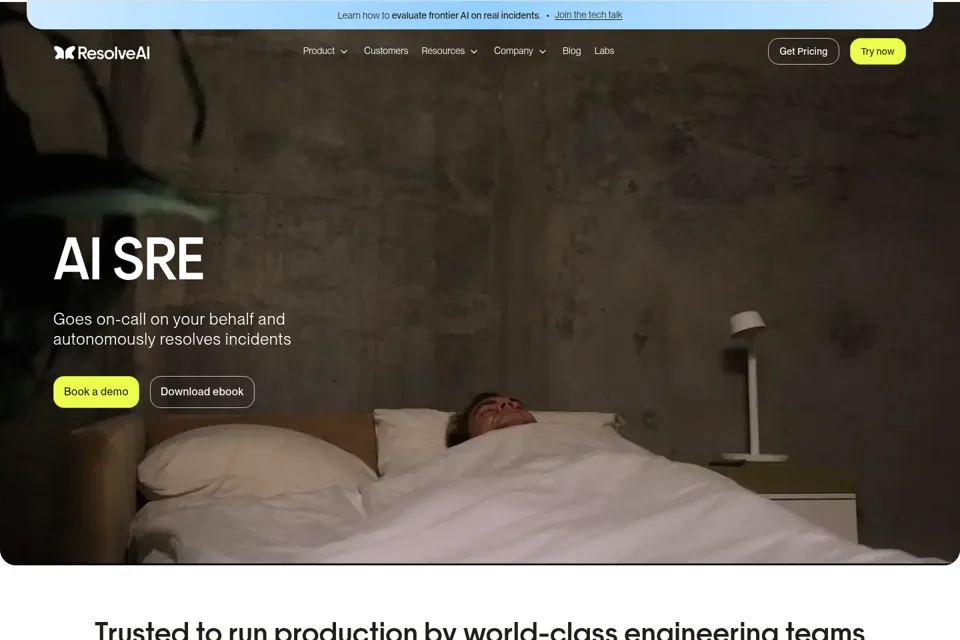 Aperçu de la landing page