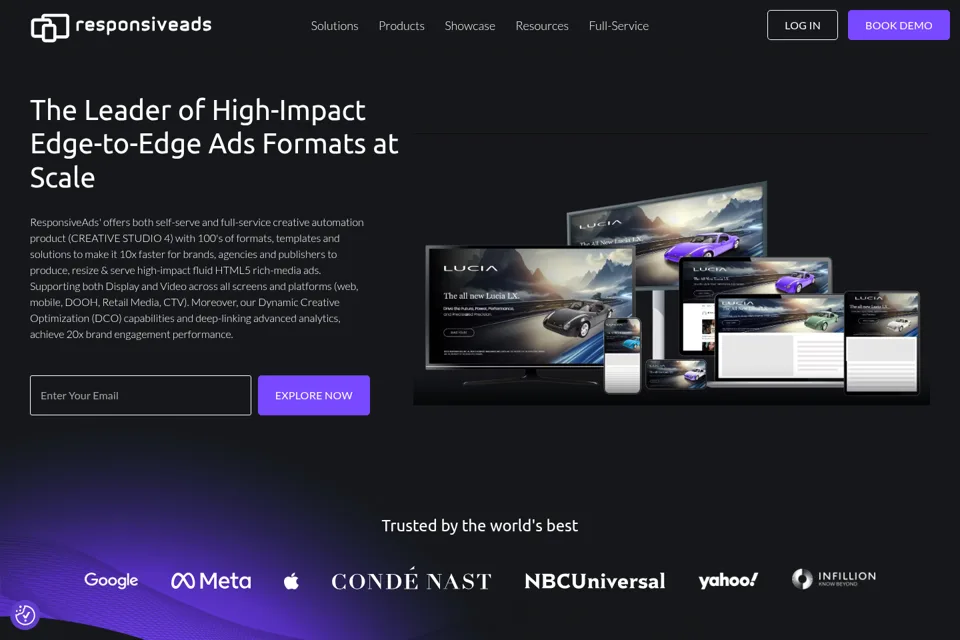 Aperçu de la landing page