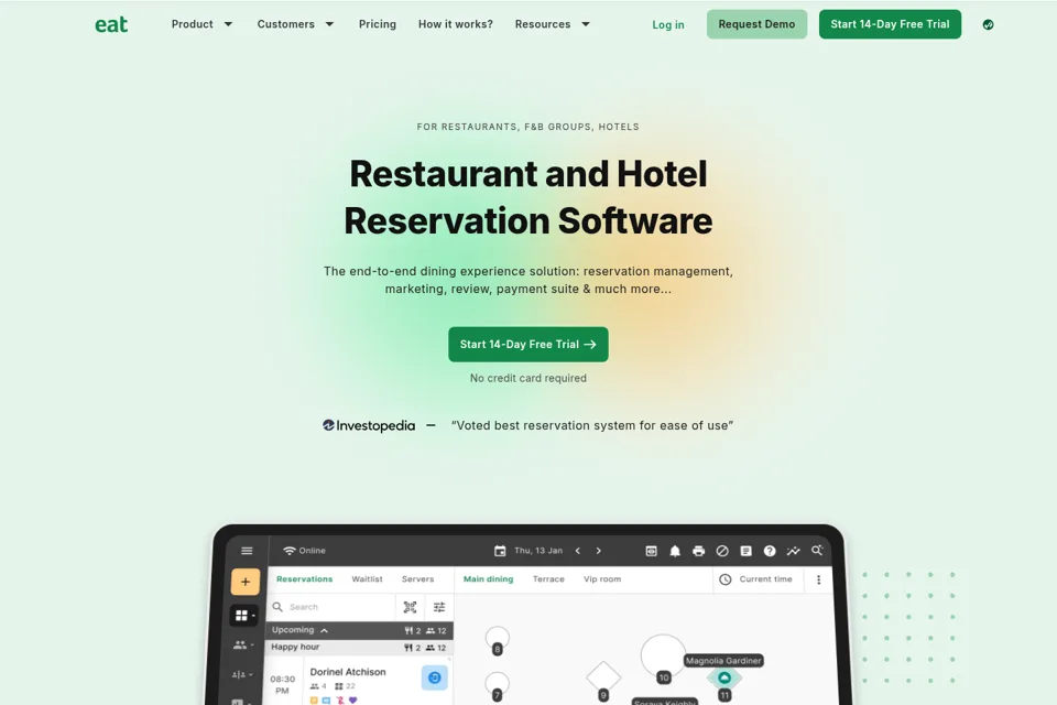 Aperçu de la landing page