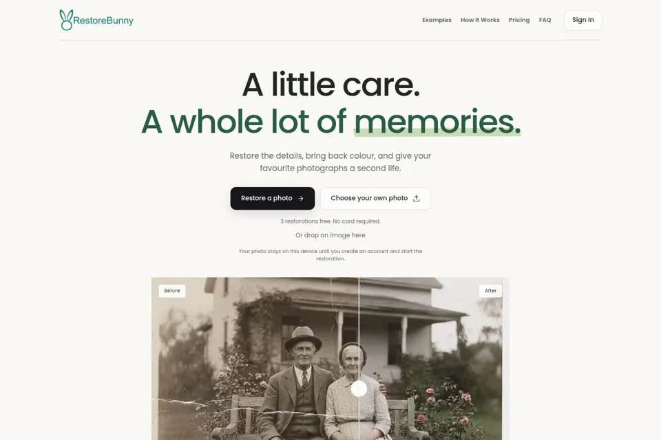 Aperçu de la landing page