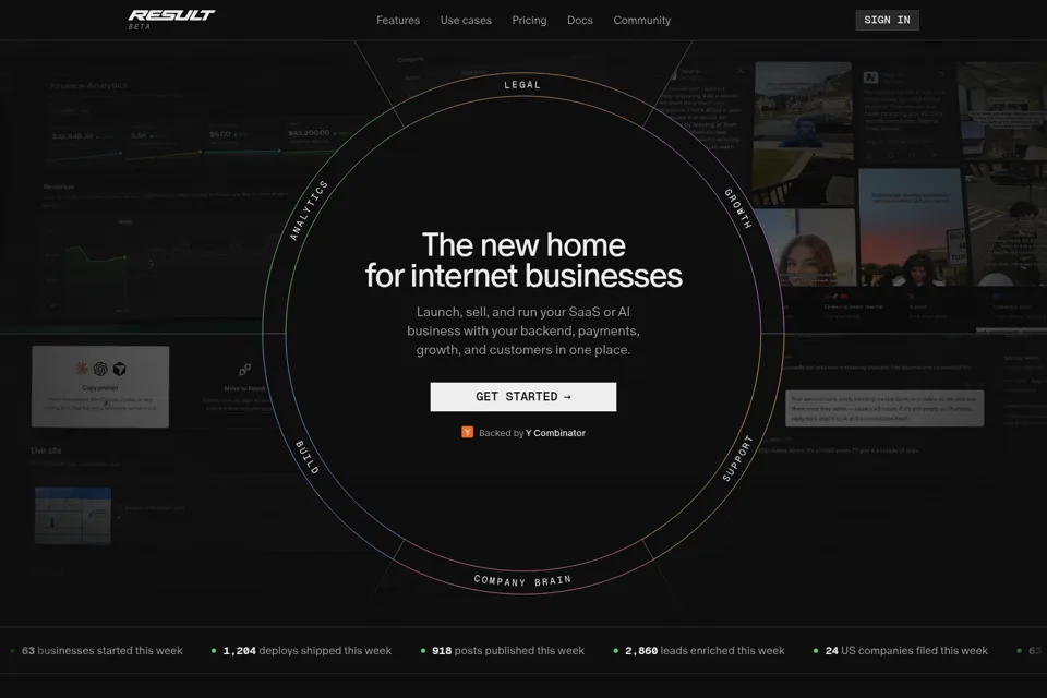 Aperçu de la landing page