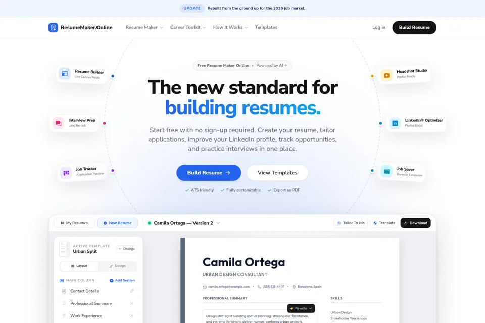 Landing page preview