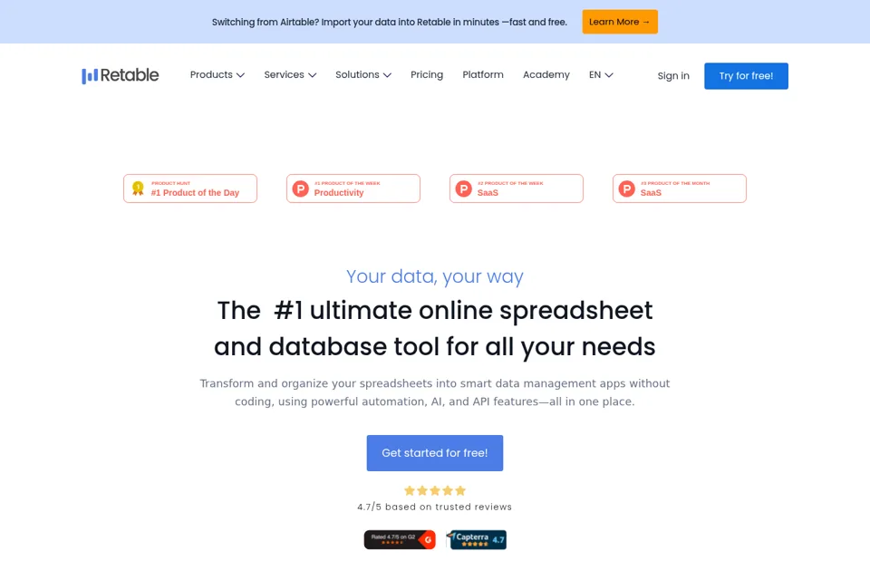 Landing page preview