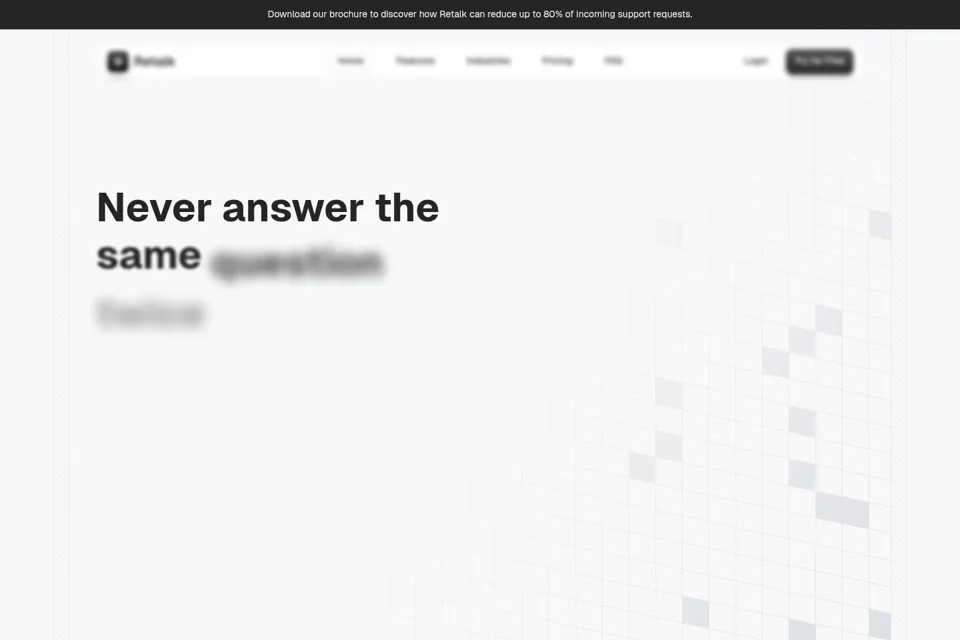 Aperçu de la landing page