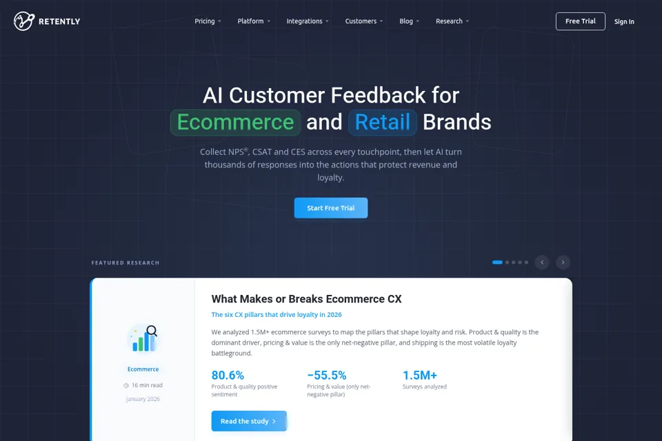 Aperçu de la landing page