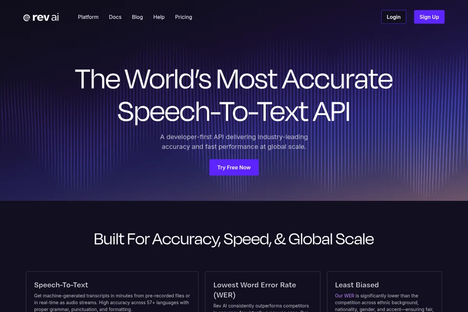 Aperçu de la landing page