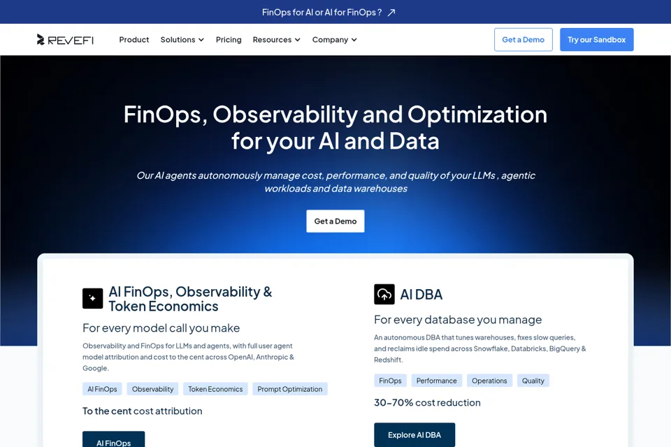 Aperçu de la landing page