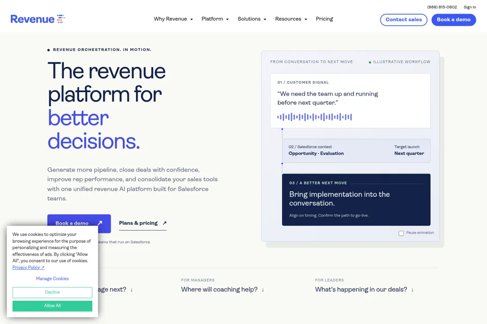 Aperçu de la landing page