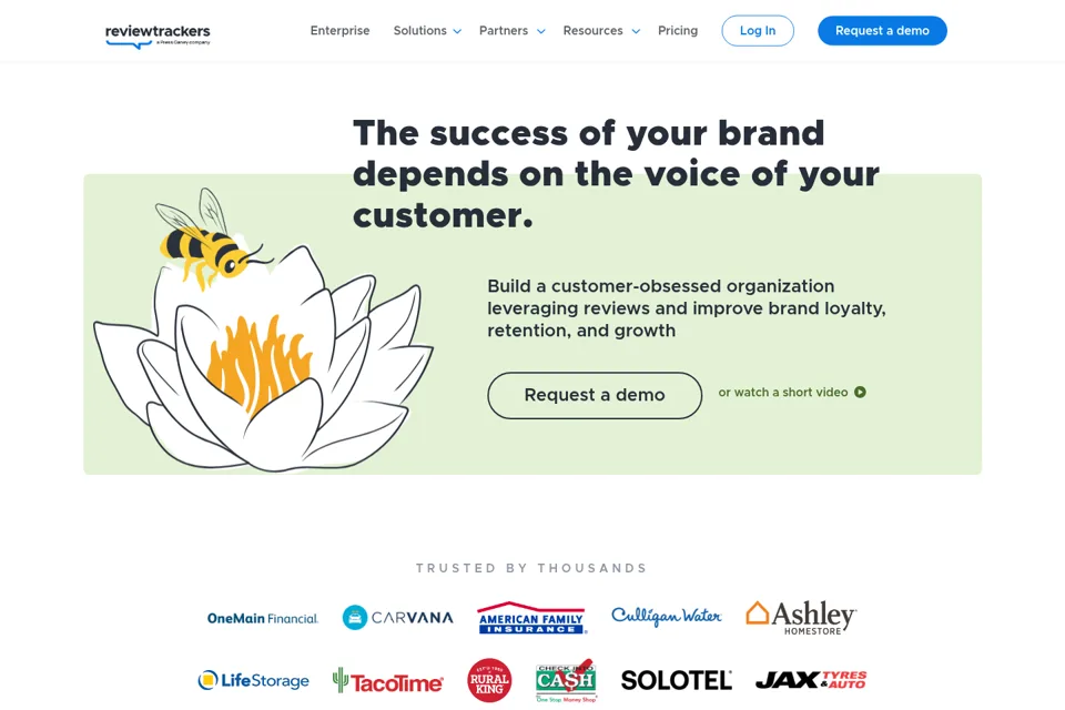 Aperçu de la landing page