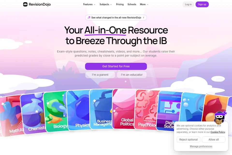 Aperçu de la landing page