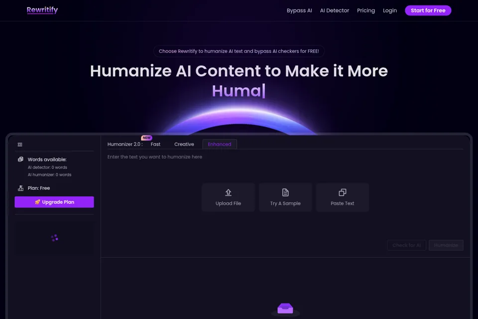 Landing page preview