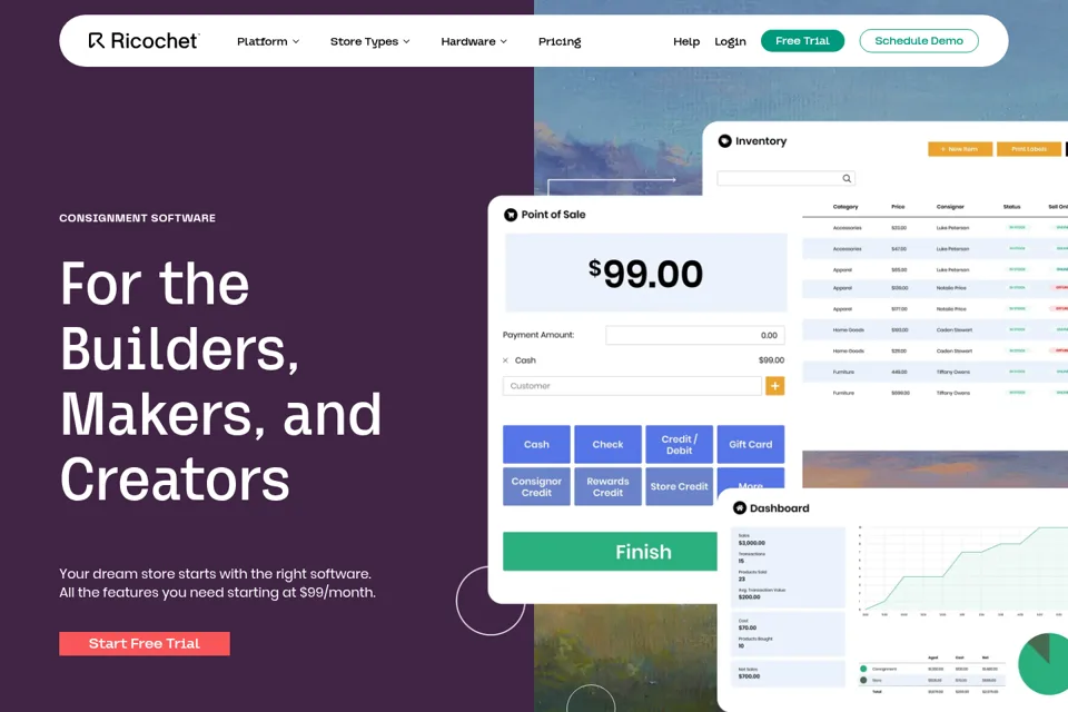 Aperçu de la landing page