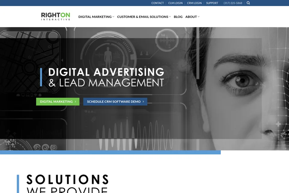 Aperçu de la landing page
