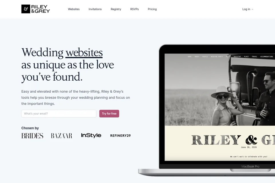 Aperçu de la landing page
