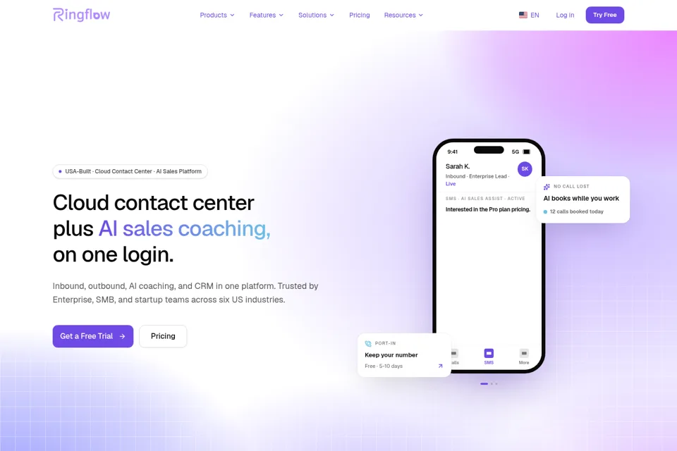 Aperçu de la landing page