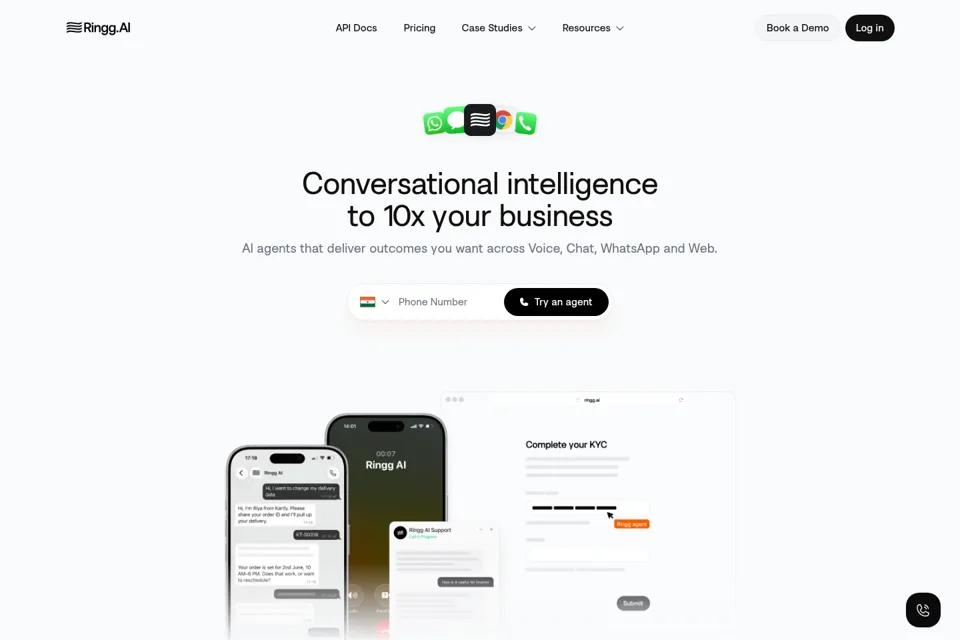 Aperçu de la landing page